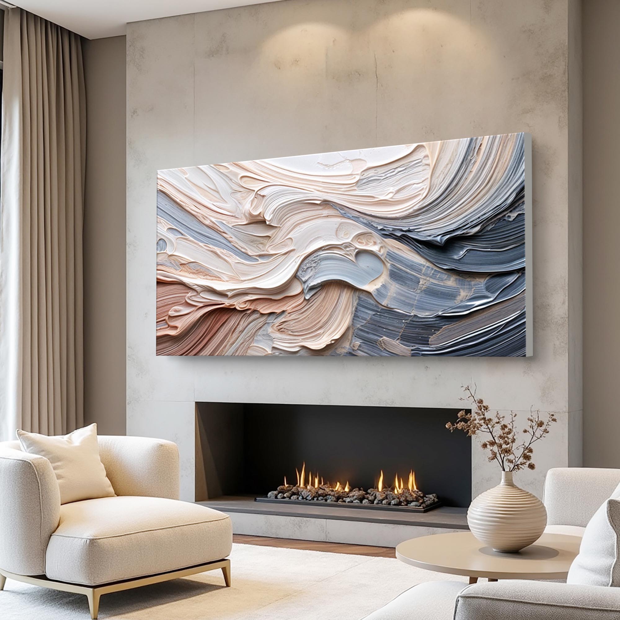 Rough Minimalist Impasto Wall Art