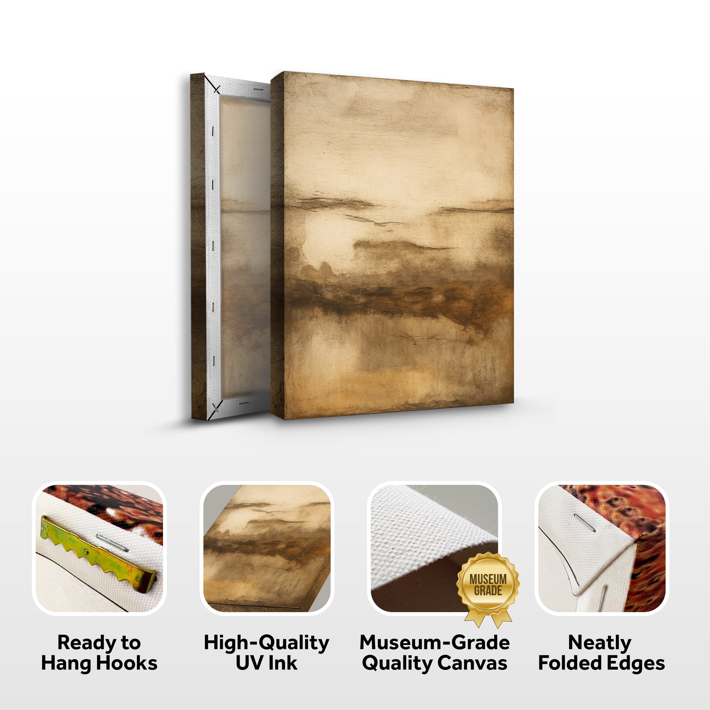 Neutral Abstract Impasto Wall Art