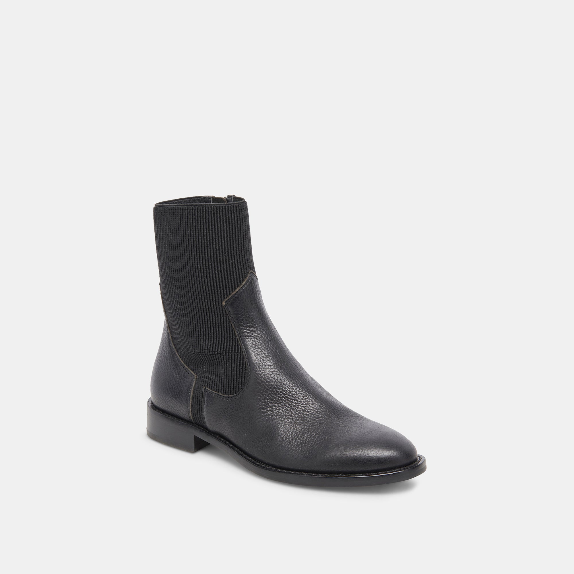 GINEVA BOOTS BLACK LEATHER - re:vita