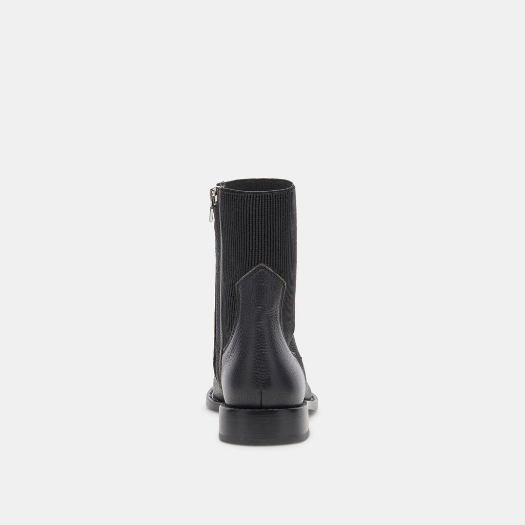 GINEVA BOOTS BLACK LEATHER - re:vita