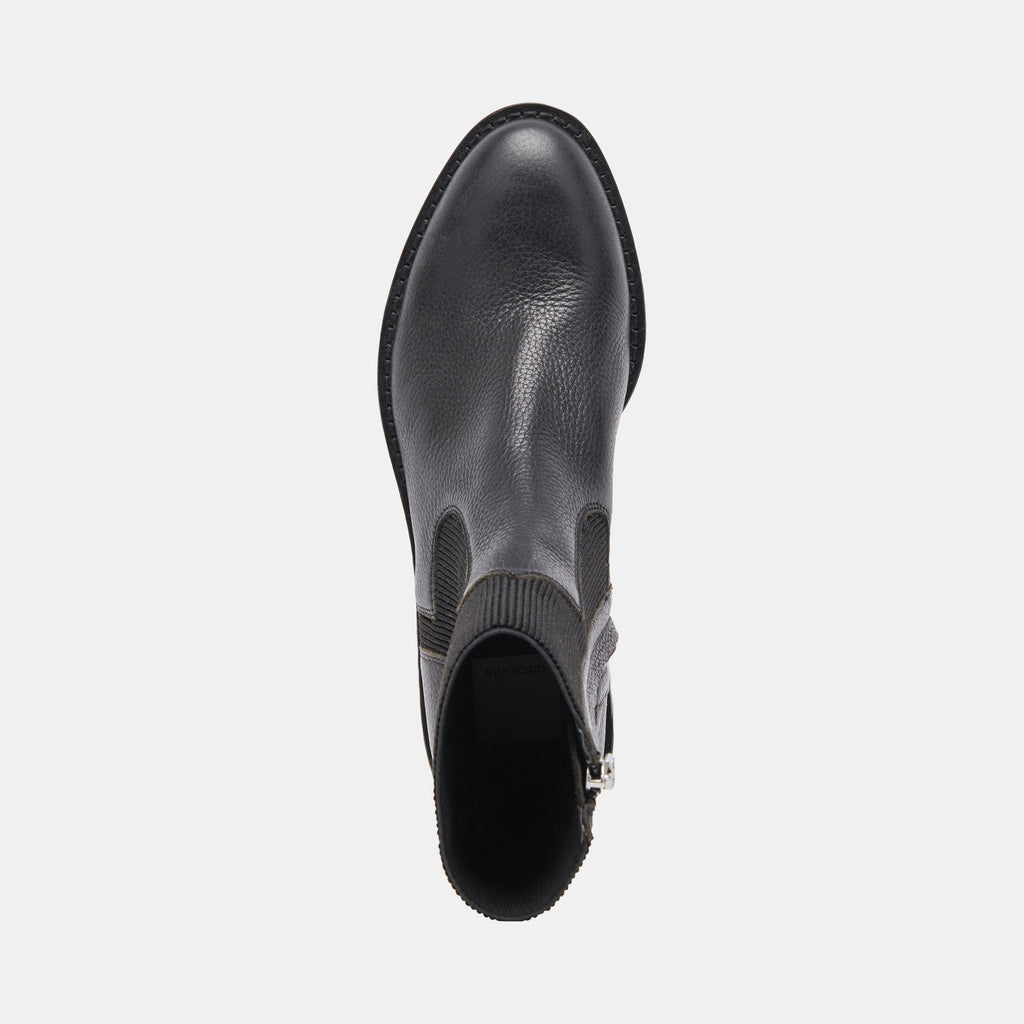 GINEVA BOOTS BLACK LEATHER - re:vita