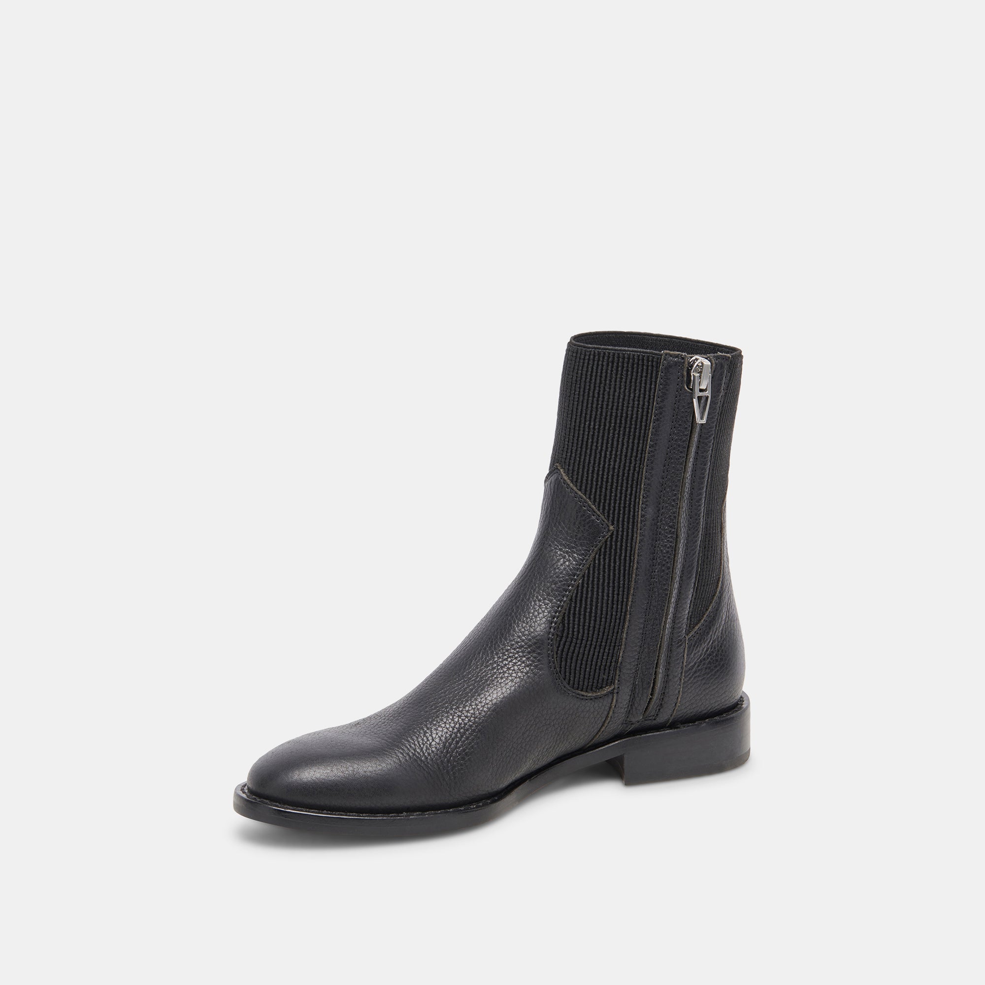 GINEVA BOOTS BLACK LEATHER - re:vita
