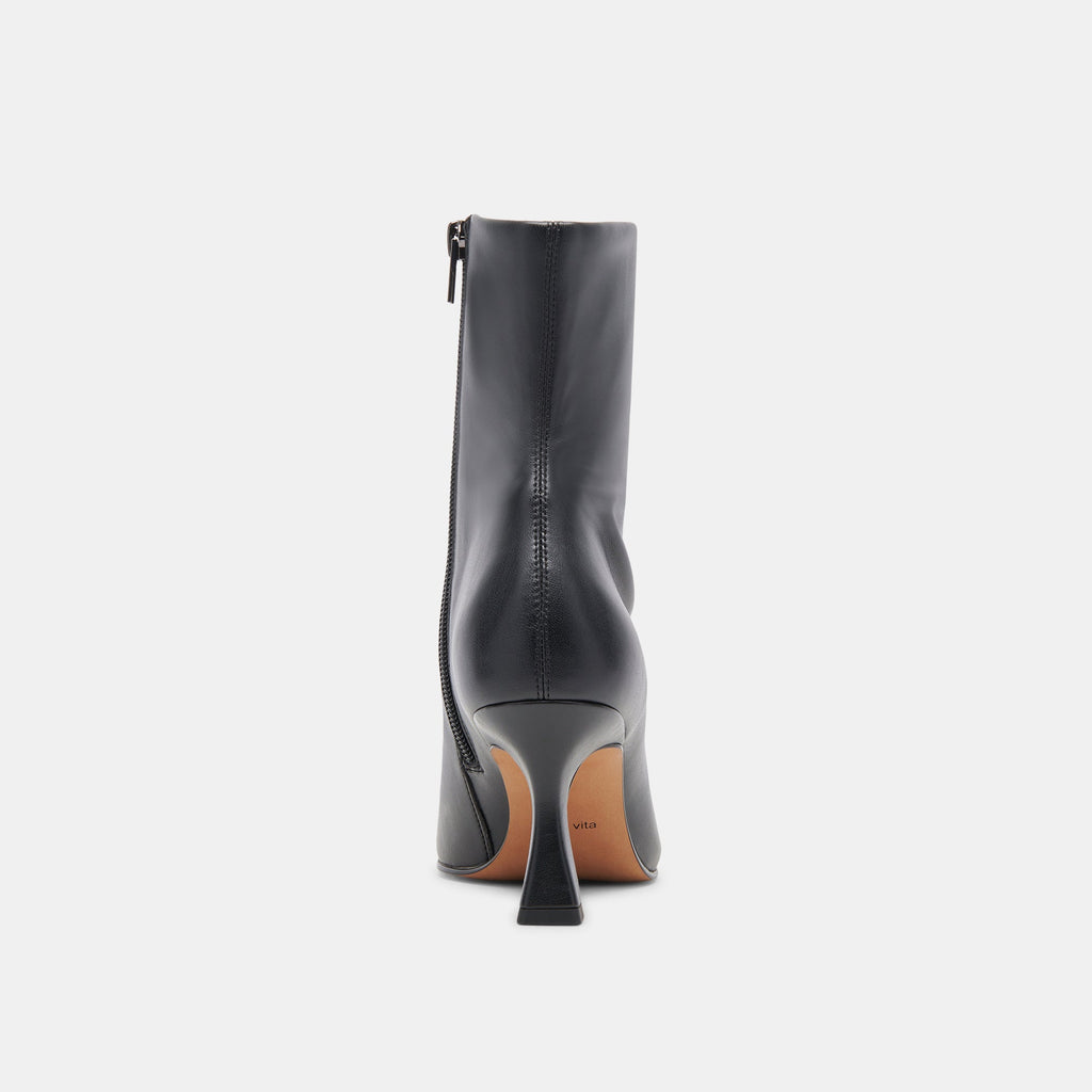GLAMOR WIDE CALF BOOTS BLACK STELLA - re:vita