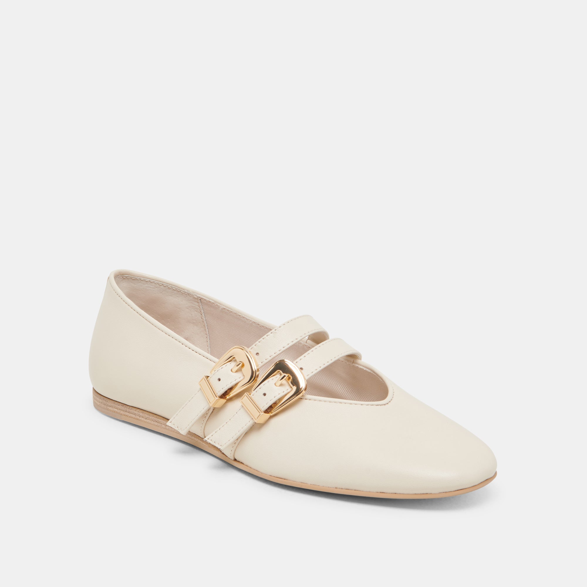 BAYLEE BALLET FLATS IVORY LEATHER - re:vita