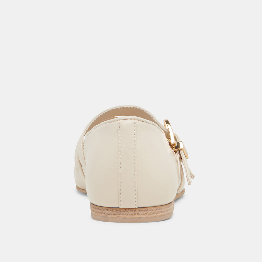 BAYLEE BALLET FLATS IVORY LEATHER - re:vita