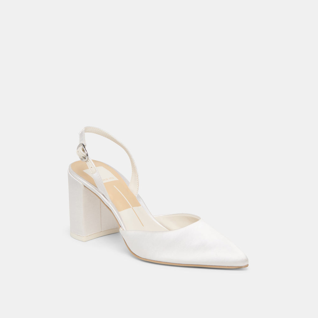 CAREL HIGH HEELS TRUE WHITE SATIN - re:vita