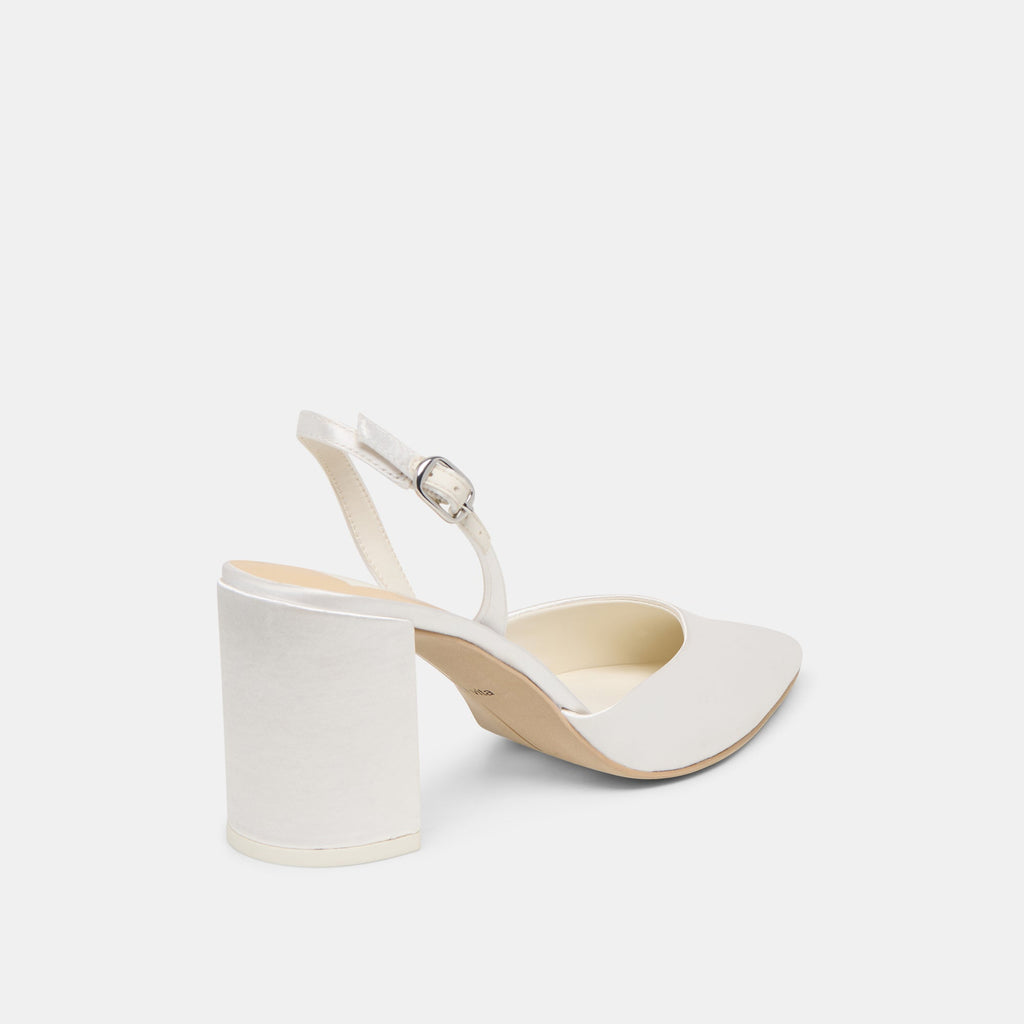 CAREL HIGH HEELS TRUE WHITE SATIN - re:vita