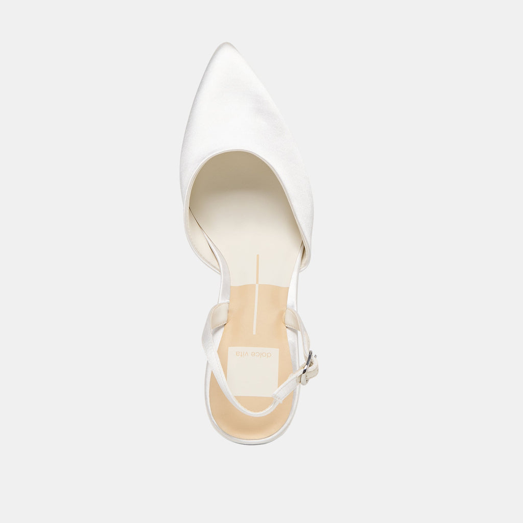 CAREL HIGH HEELS TRUE WHITE SATIN - re:vita