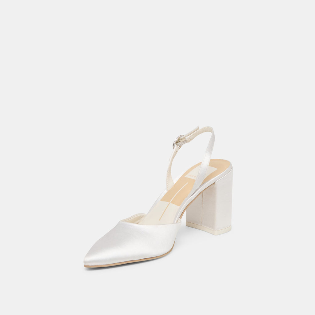 CAREL HIGH HEELS TRUE WHITE SATIN - re:vita