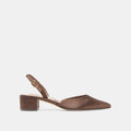 CAREL HEELS DK BROWN SATIN - re:vita