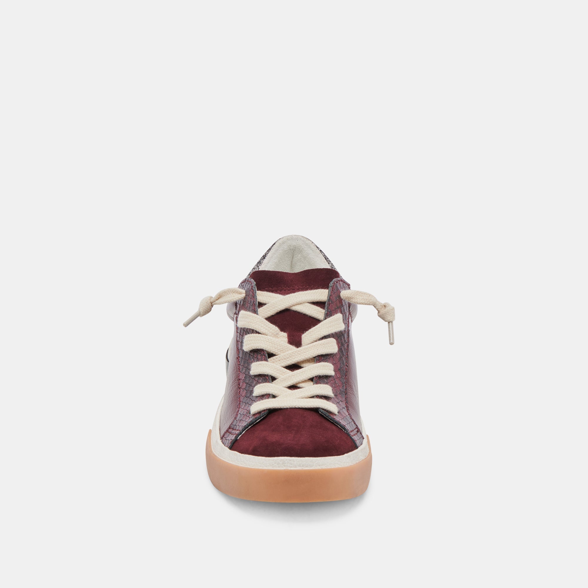 ZINA SNEAKERS BURGUNDY CRINKLE PATENT - re:vita