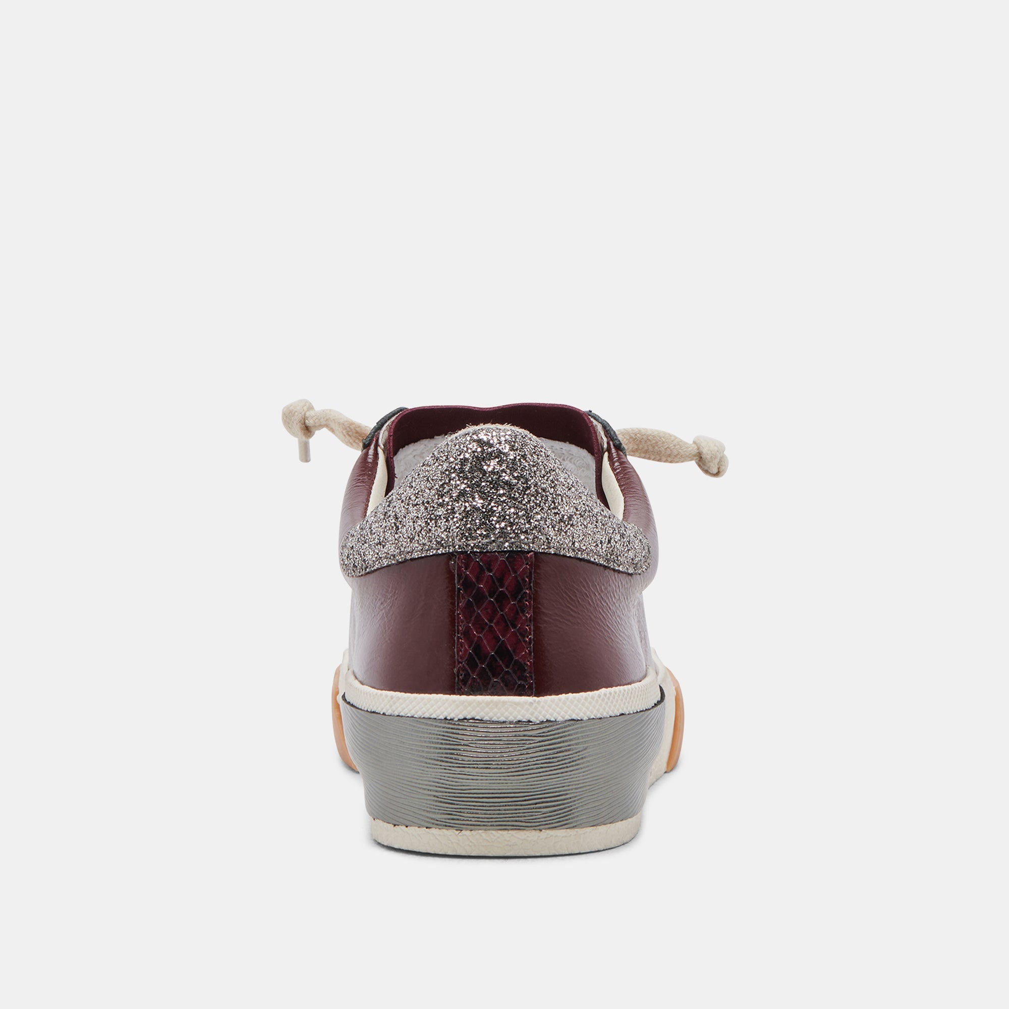 ZINA SNEAKERS BURGUNDY CRINKLE PATENT - re:vita