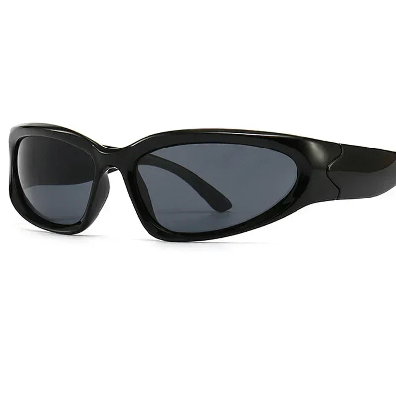 Unique Y2K Designer Luxury Sunglasses Women Rectangle Big Frame Sun Glasses For Men Outdoor UV Protection Classic 2000S Black Sh