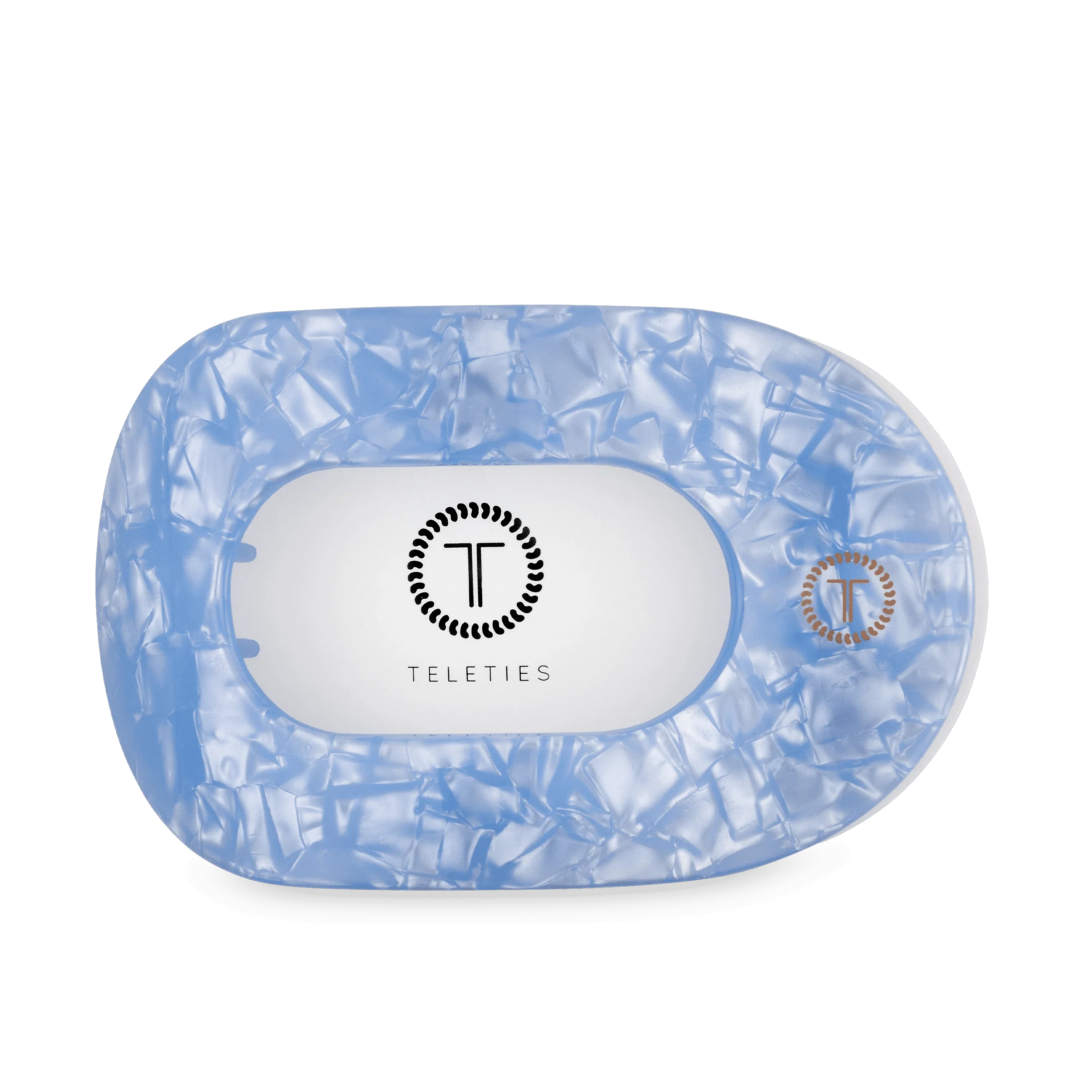 Blue Lagoon Large Flat Round Hair Clip