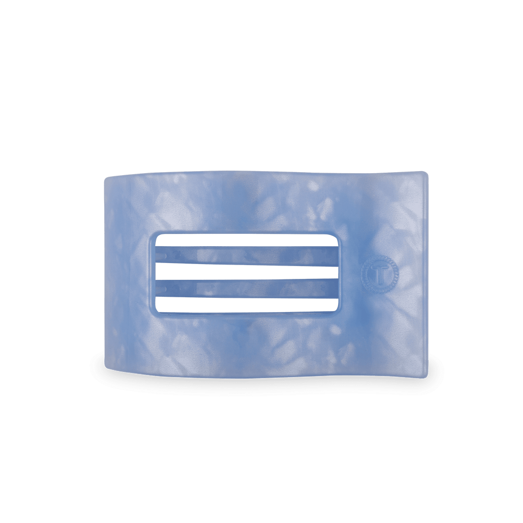 Blue Lagoon Medium Flat Rectangle Hair Clip