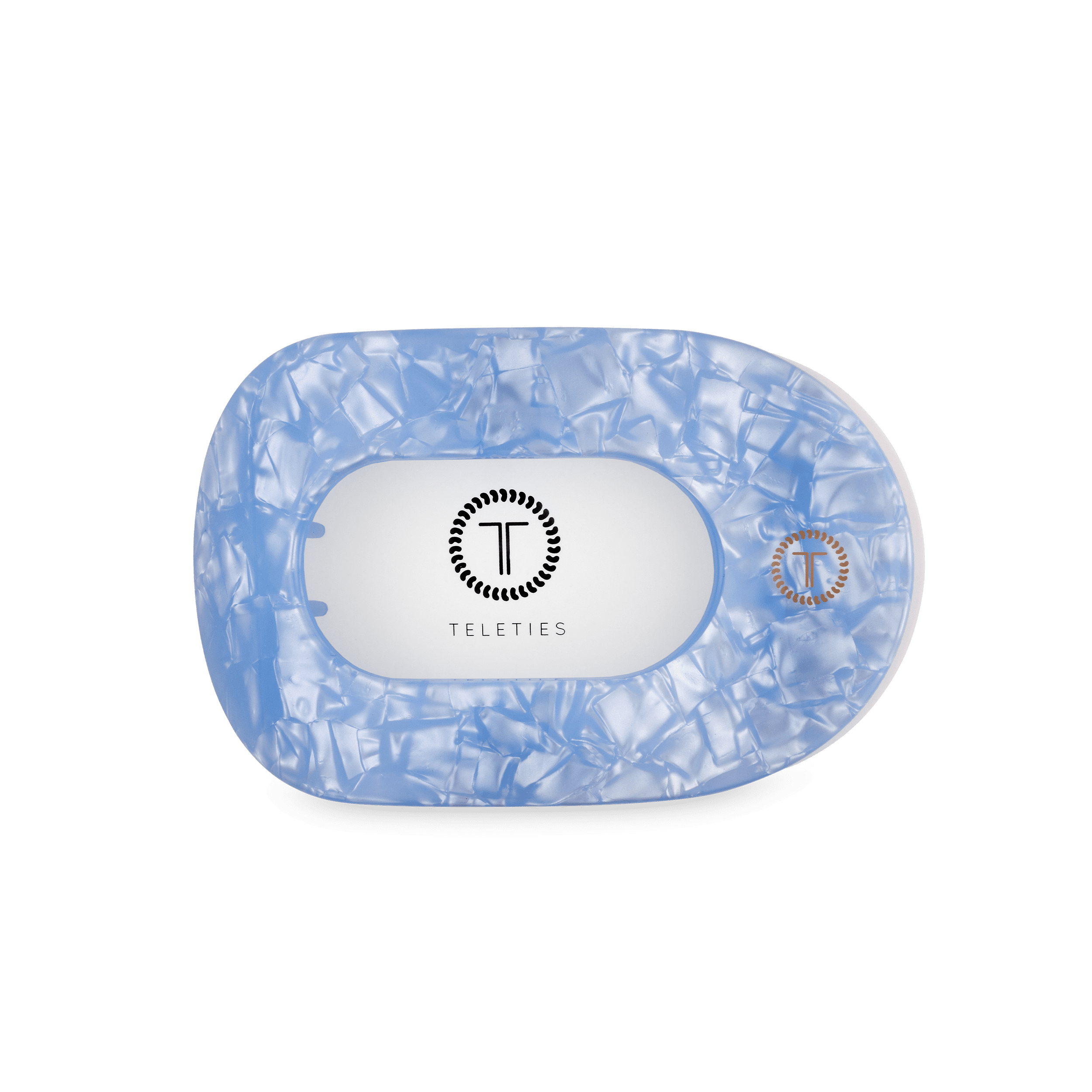 Blue Lagoon Medium Flat Round Hair Clip