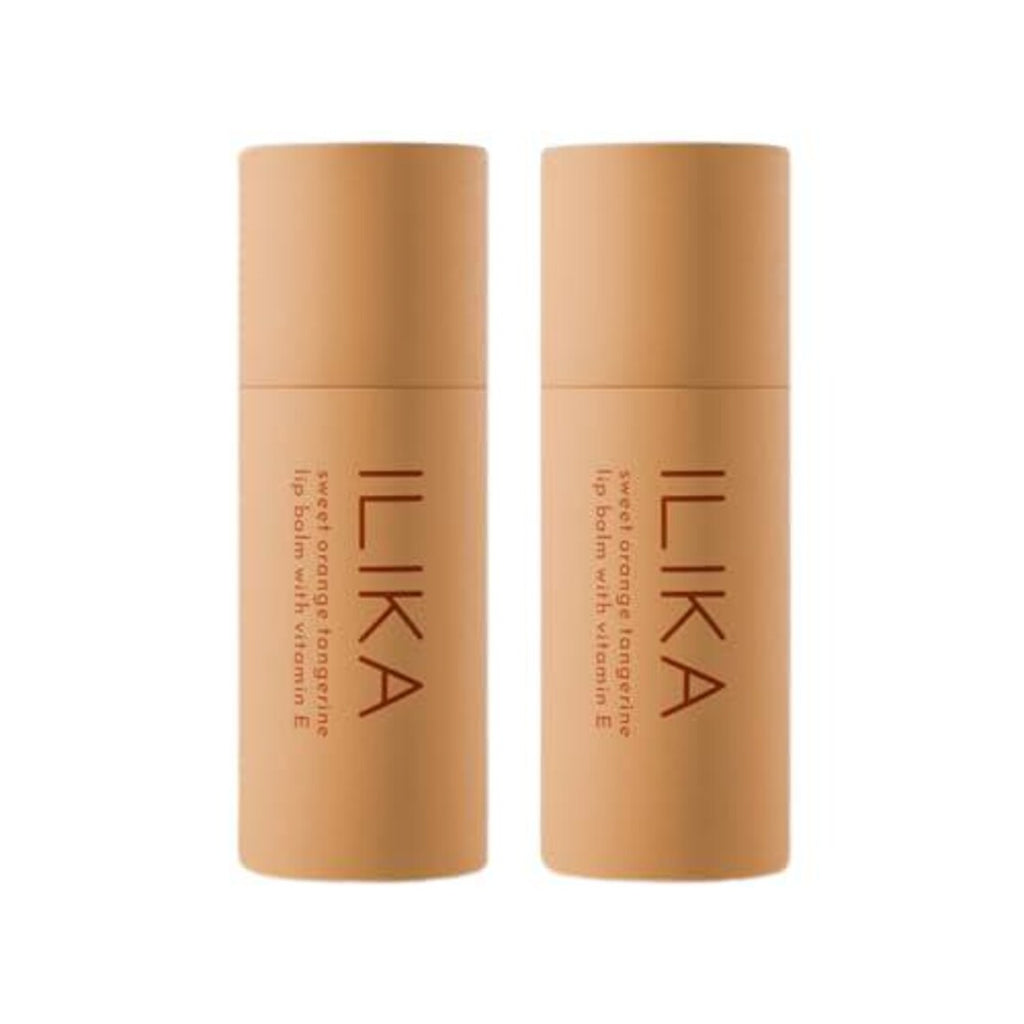 ILIKA 100% Natural Lip Balm - 2X Volume, Organic, COSMOS Certified Organic, PETA Certified, Plant-Based, Biodegradable Tube, 2 Pack - Unscented andVanilla & Peppermint - 0.3 oz each